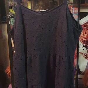 BloomChic Black Eyelet Tank Top